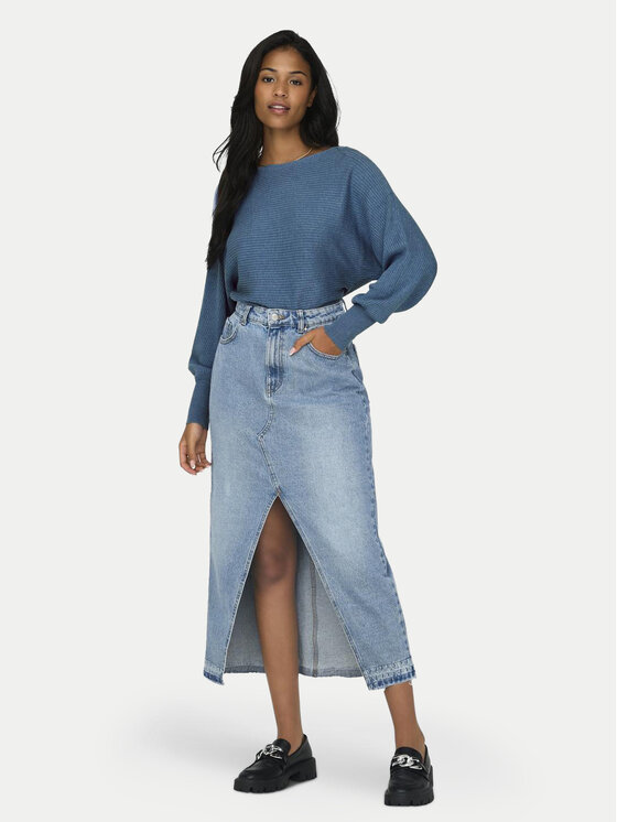 ONLY ONLY Džemper Adaline 15226298 Plava Relaxed Fit