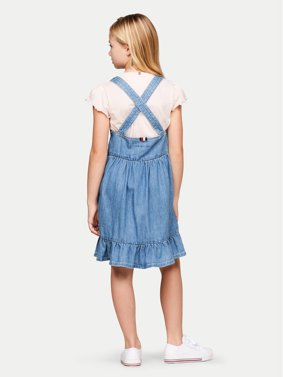 Tommy Hilfiger Tommy Hilfiger Džínsové šaty Summery KG0KG07928 Modrá Regular Fit