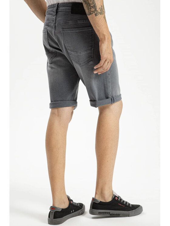 Cross Jeans Cross Jeans Szorty jeansowe A 565-400 Szary Regular Fit