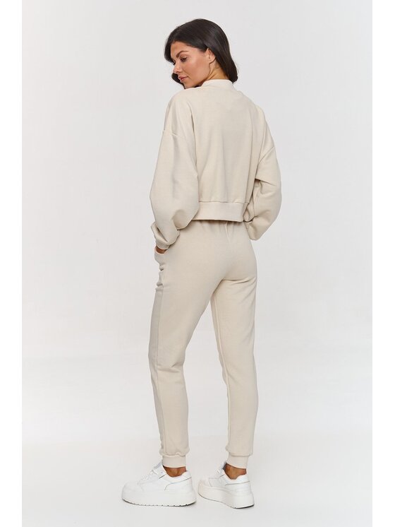 Makadamia Makadamia Komplet bluza, bluzka i spodnie A11 Beżowy Loose Fit