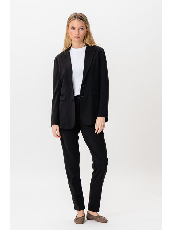 TeeShoppen TeeShoppen Spodnie garniturowe 'Perform Collection' Czarny Regular Fit