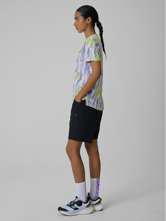 4F 4F Szorty rowerowe GET LOST FEEL FOUND Czarny Regular Fit