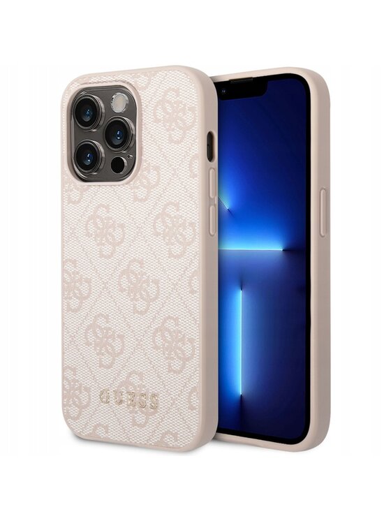 Guess Guess Etui na telefon 4G Saffiano Różowe złocenie