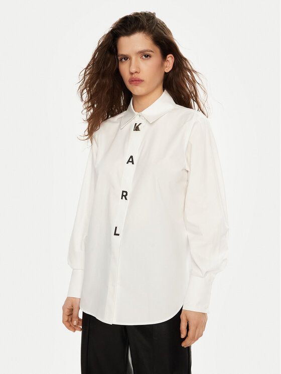 KARL LAGERFELD KARL LAGERFELD Ing A1W11026 Fehér Regular Fit