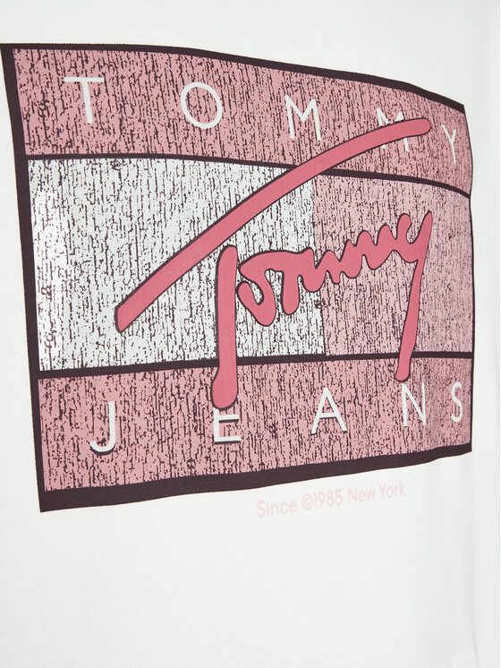 Tommy Jeans Tommy Jeans Felpa Dna Flag Twist DM0DM21100 Écru Regular Fit
