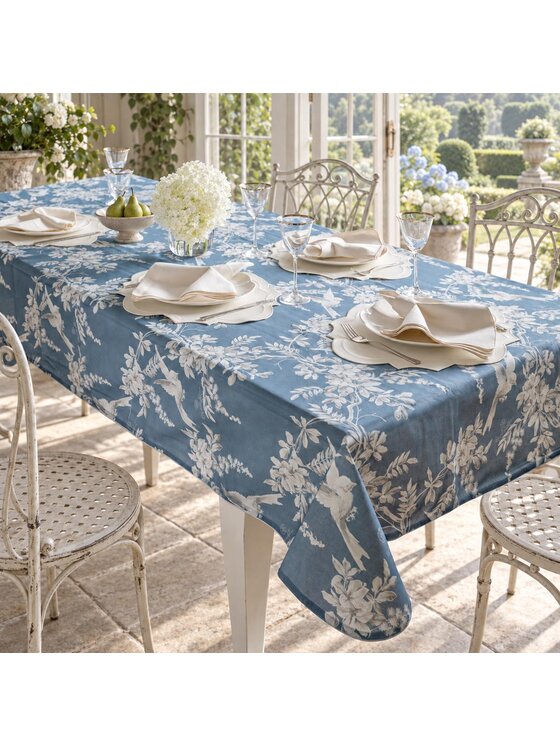 Roseberry Home Roseberry Home Obrus w ptaki Misty Aviary Niebieski