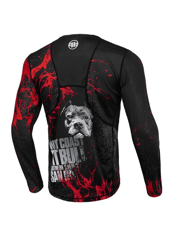 PITBULL PITBULL Koszulka techniczna Longsleeve Mesh Performance Pro plus Blood Dog II M Czarny Regular Fit