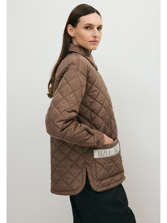 BIZUU BIZUU Kurtka przejściowa MARIN OVERSIZED JACKET Brązowy jasny Standard Fit