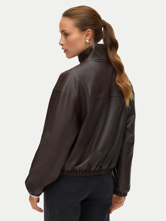 Vero Moda Vero Moda Bunda z imitácie kože Polly 10344161 Hnedá Relaxed Fit