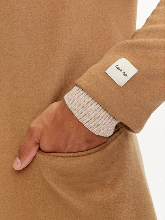 Calvin Klein Calvin Klein Palton de lână K10K113664 Bej Regular Fit