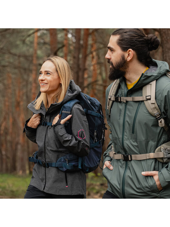 Alpinus Alpinus Kurtka hardshell Gingera Czarny Regular Fit