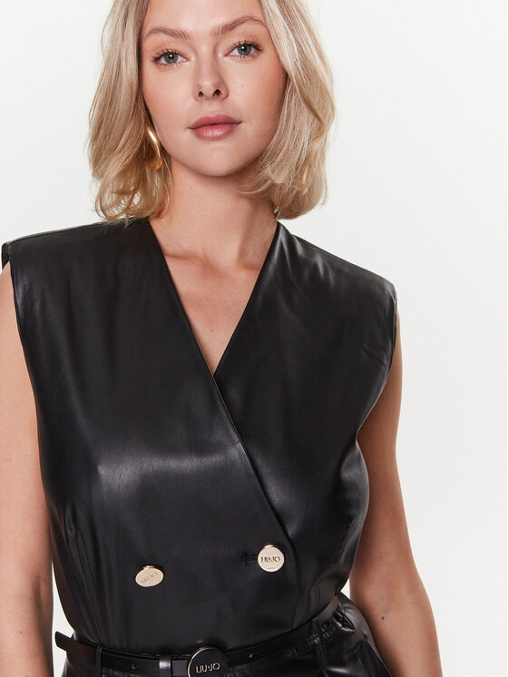 Gilet Noir Manches Longues LIU JO - Taille S - Angora, Laine - Très Bon état