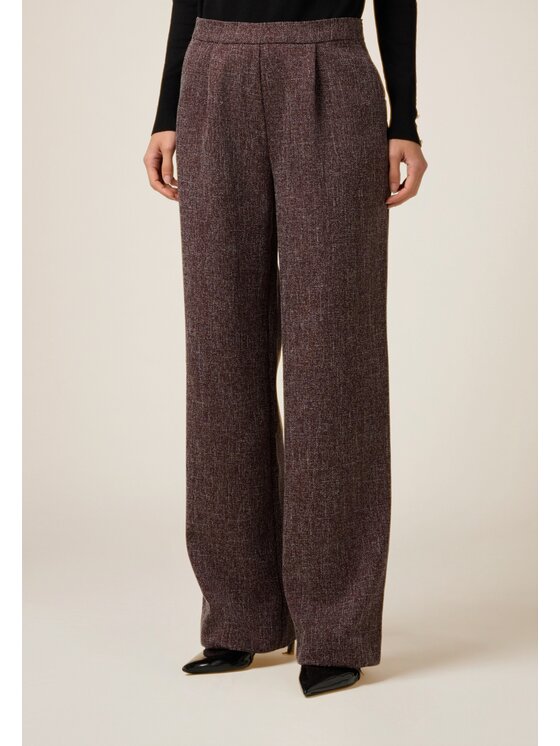 Oltre Oltre Pantaloni di tessuto P014R109071N036 Bordeaux Baggy Fit