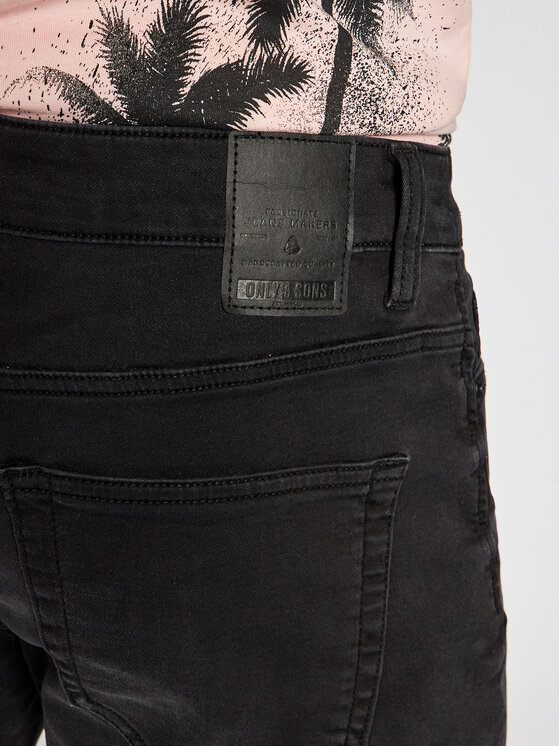 Only & Sons Only & Sons Szorty jeansowe Ply 22018581 Czarny Regular Fit
