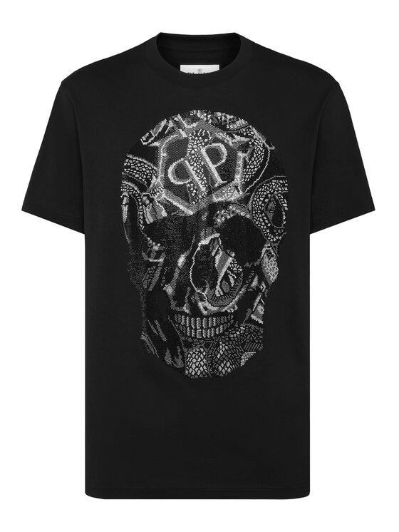 PHILIPP PLEIN PHILIPP PLEIN Tričko 1805 Čierna Regular Fit