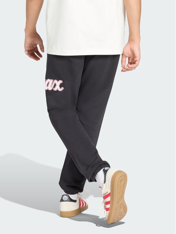 adidas adidas Spodnie materiałowe Ajax Amsterdam US Czarny Regular Fit