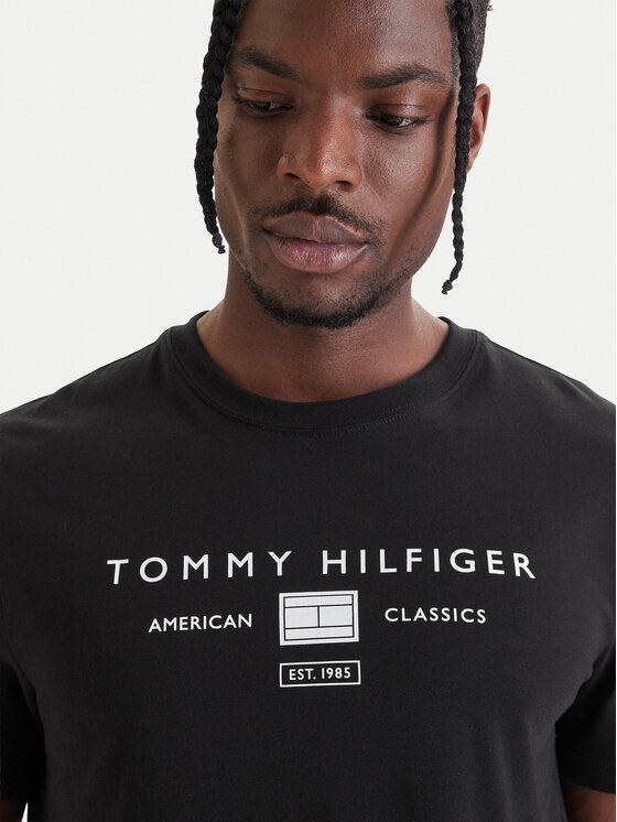 Tommy Hilfiger Tommy Hilfiger Póló Brand Love MW0MW42365 Fekete Regular Fit