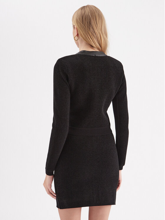 Marciano By Guess maglione nero donna con logo all over spalle scoperte  slim fit
