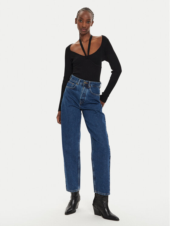 Brave Soul Brave Soul Džemper LK-273BUSTED Crna Slim Fit
