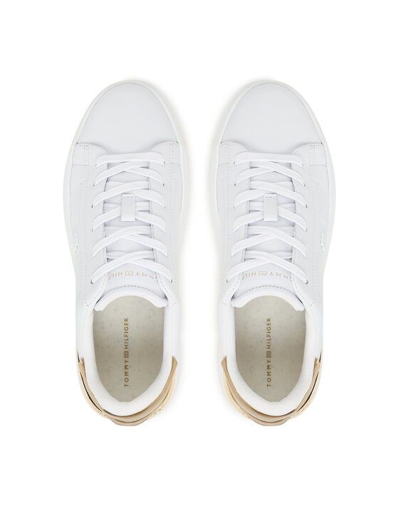 Tommy Hilfiger Tommy Hilfiger Sneakersy Chic Platform Gold FW0FW08817 Biały