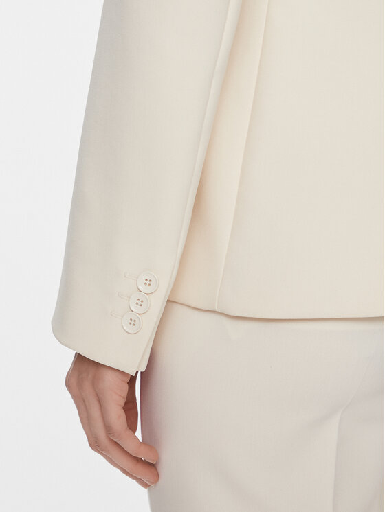 Max Mara Leisure Max Mara Leisure Marynarka Uva 2415041031 Écru Regular Fit