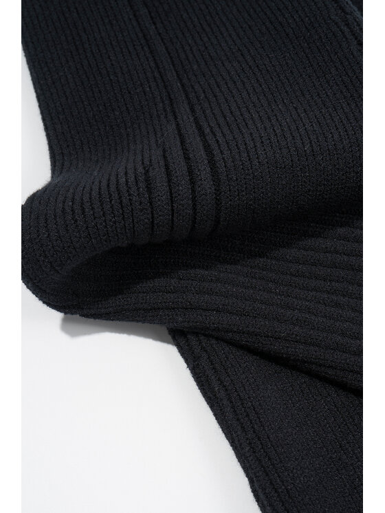 BENU BENU Spodnie damskie Dzianinowe Czarny Slim Fit