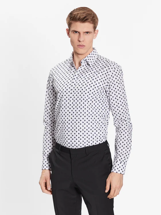 Hugo Hemd 50496126 Weiß Slim Fit