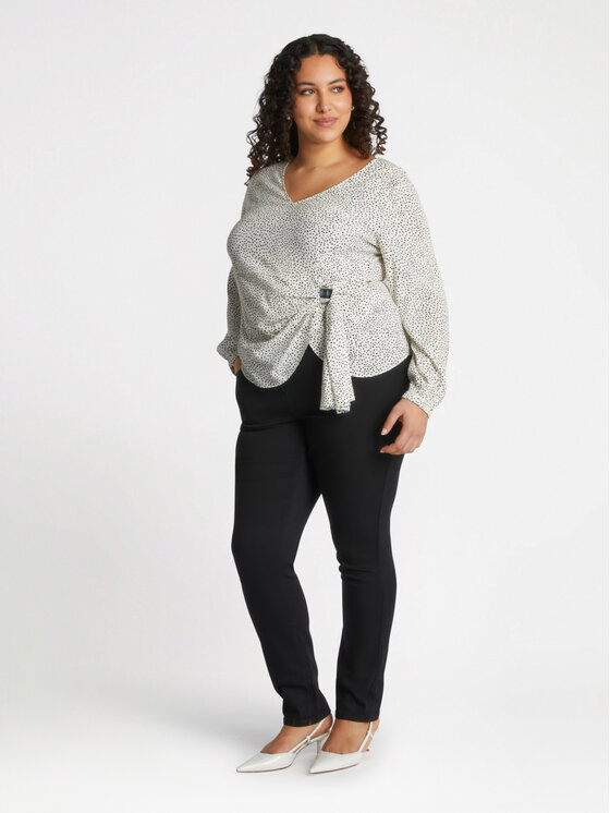 Fiorella Rubino Fiorella Rubino Bluzka 2743T002231N0Z3 Biały Baggy Fit