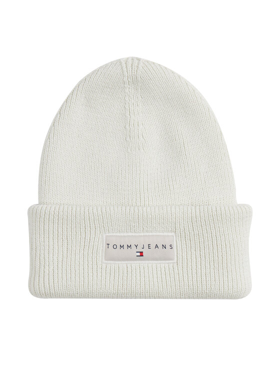 Tommy Jeans Czapka Tjw Linear Beanie AW0AW17913 Biały