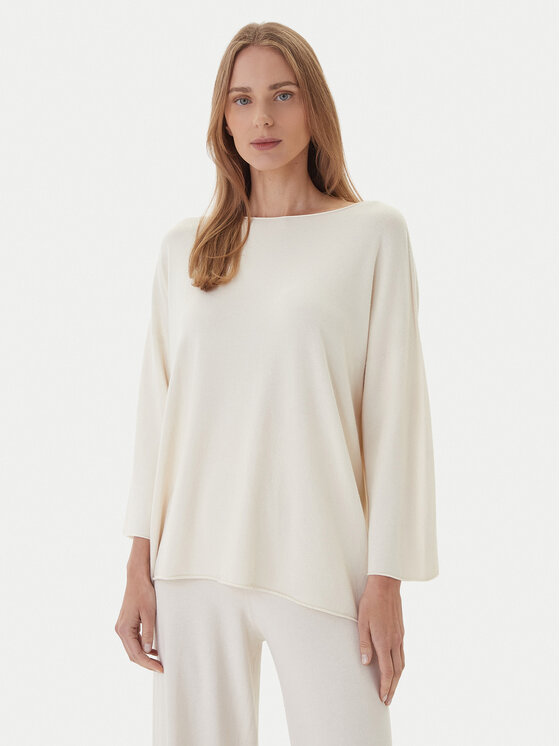 Kontatto Pulover 3M0801C Écru Regular Fit