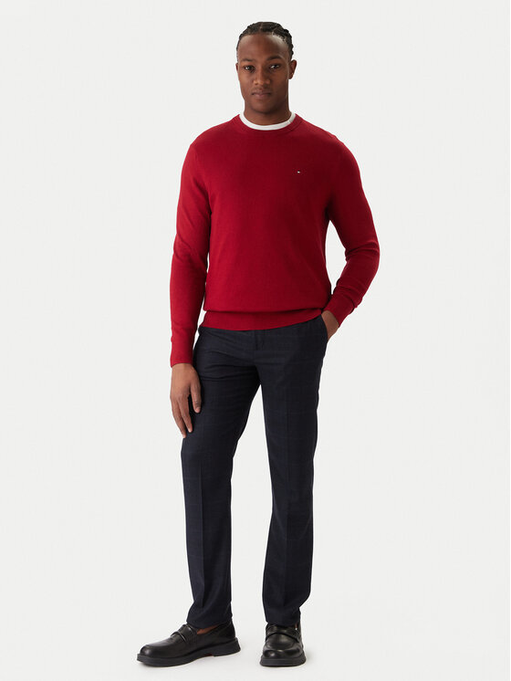 Tommy Hilfiger Tommy Hilfiger Pulover MW0MW28046 Rdeča Regular Fit