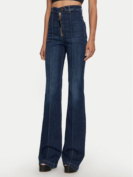 Elisabetta Franchi Jeans Hlače PJ-27D-46E2-V390 Mornarsko Modra Regular Fit