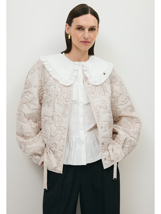 BIZUU BIZUU Kurtka przejściowa LUCISSE FLORAL JACKET Biały