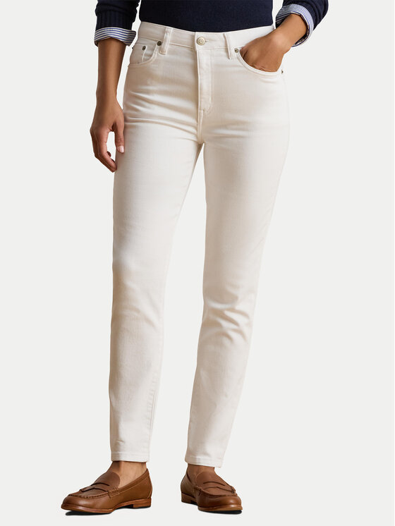 LAUREN RALPH LAUREN Blugi 200926078001 Alb Skinny Fit