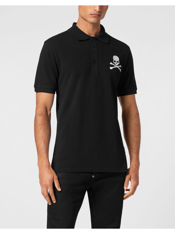 PHILIPP PLEIN PHILIPP PLEIN Polokošeľa 9407 Čierna Slim Fit