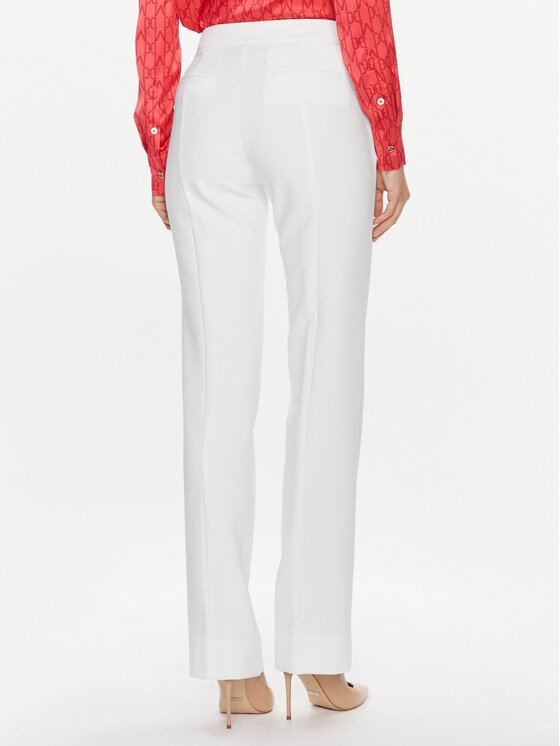 Marciano Guess Marciano Guess Kalhoty z materiálu Sally 3BGB29 7046A Bílá Straight Fit