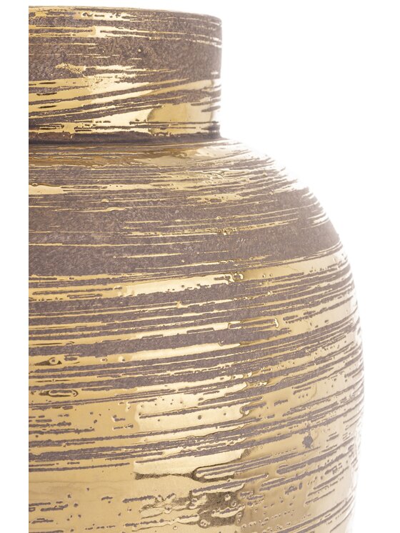 MIAhome MIAhome Wazon ceramiczny złoty, postarzany 42x24x24 cm Złoty
