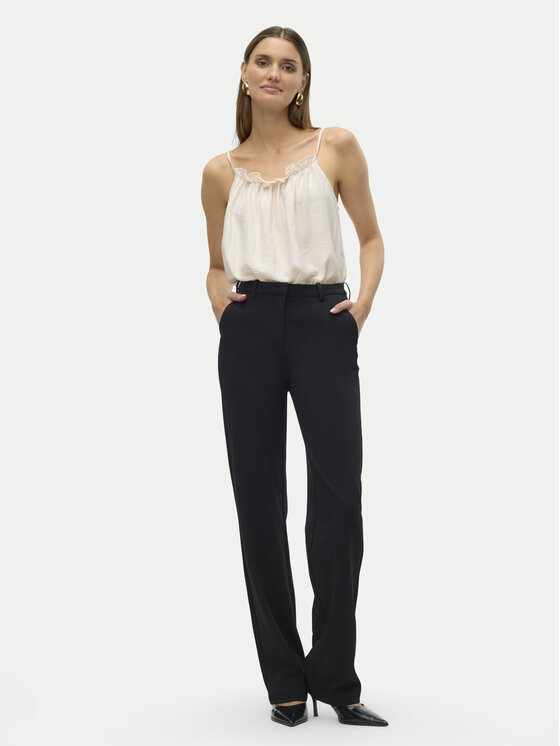 Vero Moda Vero Moda Szövet nadrág Maya 10267718 Fekete Straight Fit