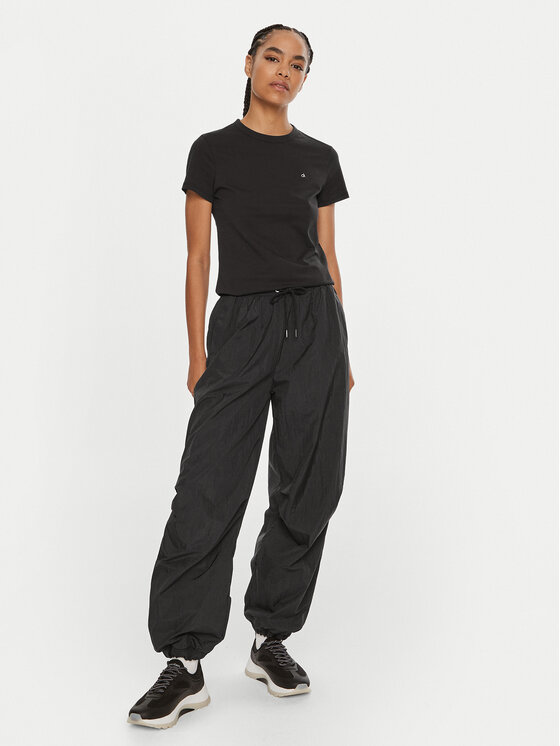 Calvin Klein Calvin Klein Tričko Emb Graphic K20K208061 Čierna Slim Fit