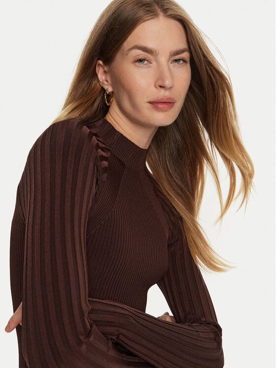Marciano Guess Marciano Guess Sukienka dzianinowa 4BGK45 5036Z Brązowy Regular Fit