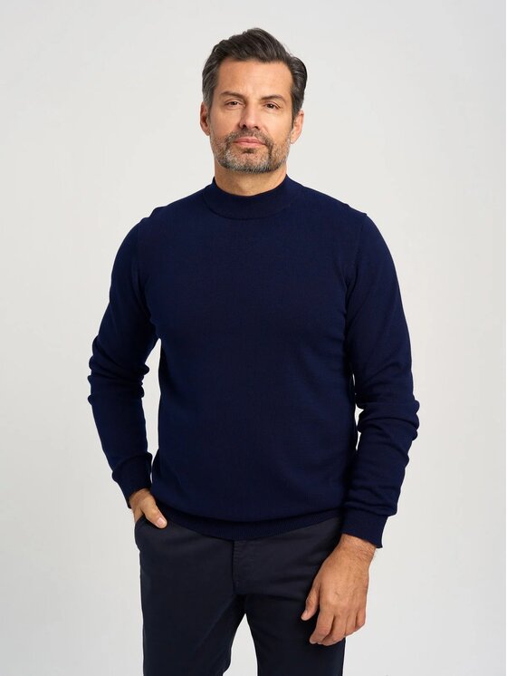 Willsoor Willsoor Sweter 71427 Granatowy Anatomic Fit