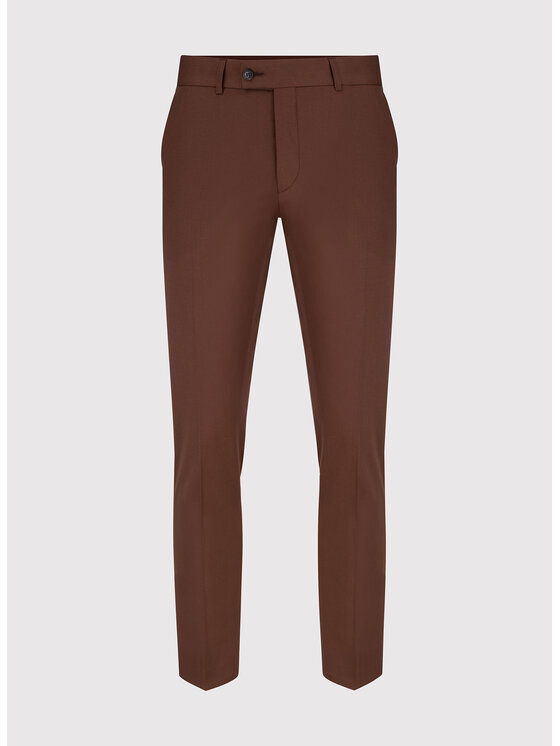Pako Lorente Pako Lorente Spodnie garniturowe P22WF-6G-040 Brązowy Slim Fit