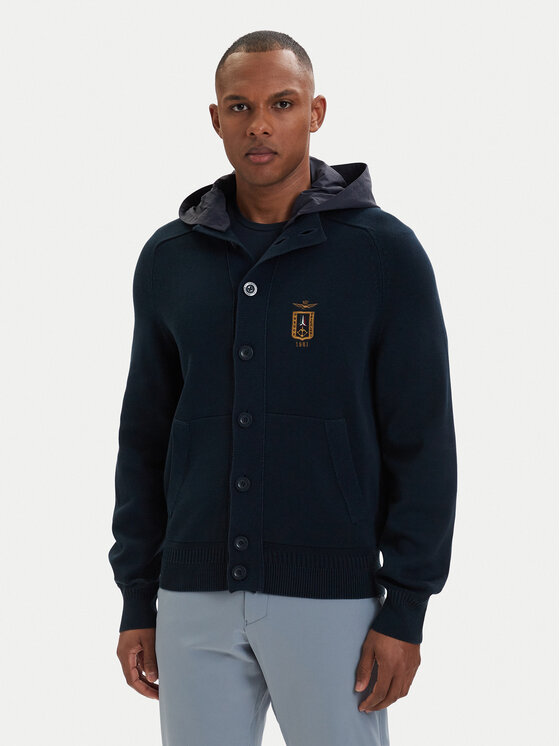 Aeronautica Militare Aeronautica Militare Prechodná bunda 261AM1387UL00933 Tmavomodrá Regular Fit