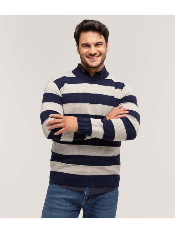 Lee Cooper Lee Cooper Sweter DELTA 0027 Szary Regular Fit