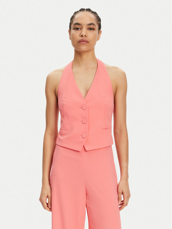 Patrizia Pepe Patrizia Pepe Vestă elegantă 2C1618 A411 Coral Regular Fit