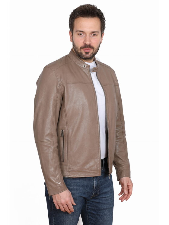 David Ryan David Ryan Kurtka skórzana BOSTON Brązowy Regular Fit
