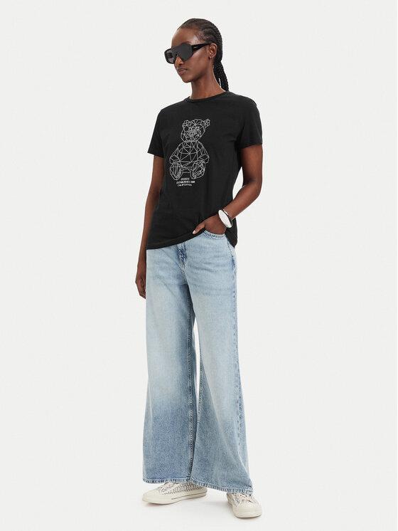Guess Guess Тишърт V6GI12 K3325 Черен Regular Fit