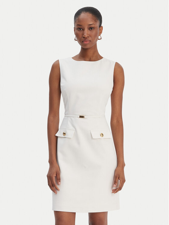 Marciano Guess Marciano Guess Koktejlové šaty 6RGK17 7311A Biela Regular Fit