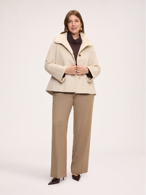Fiorella Rubino Fiorella Rubino Cappotto invernale 8055T100417N011 Bianco Flared Fit