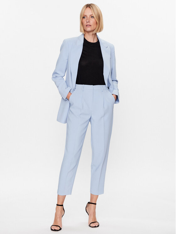 Bruuns Bazaar Bruuns Bazaar Kalhoty z materiálu Cindy Dagny BBW2393 Světle modrá Regular Fit